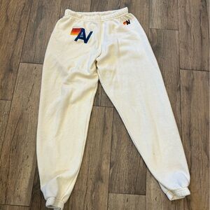 Aviator Nation cream sweatpants. Size M. Worn 1x
